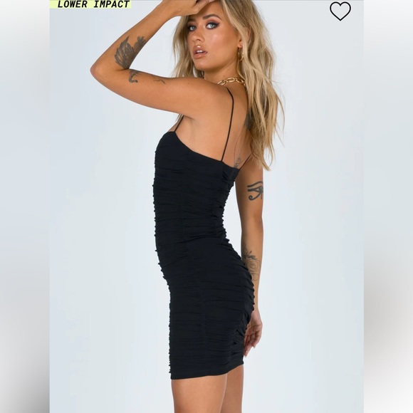 Princess Polly I Want You Mini Dress Black size 12 - Picture 3 of 6